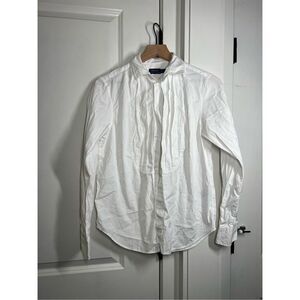 Polo Ralph lauren white button up shirt size 8 women’s